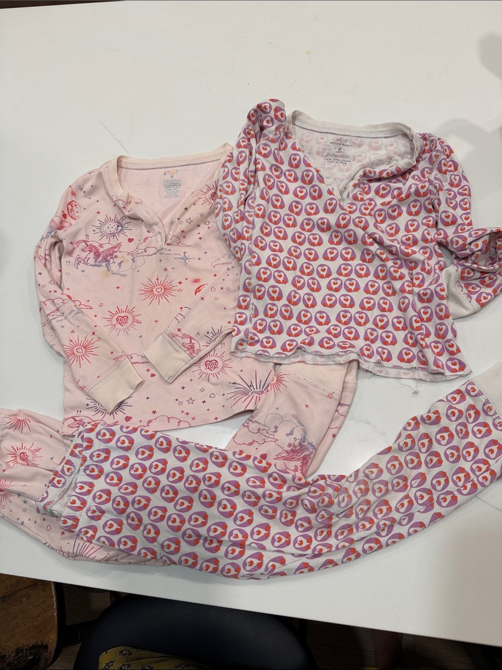 Roller Rabbit Pink Heart-Print Kids Pajama Set